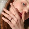 Bague Femme ZENGLIU en Acier au titane - Ref 3088715