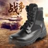 Boots militaires pour homme en cuir - Ref 1396857