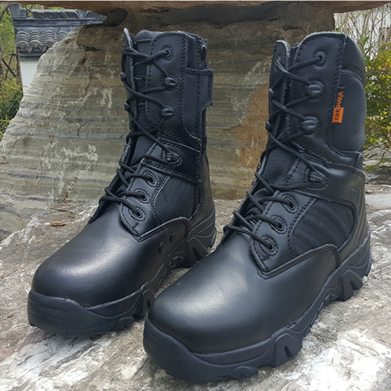 Boots militaires en cuir - amortissement Ref 1397576