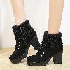 Bottes femme en PU artificiel - Ref 3354277