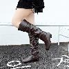 Bottes femme en PU artificiel - Ref 3354302