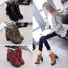 Bottes femme HALINFER en PU artificiel - Ref 3354316