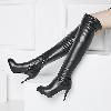 Bottes femme AUTHENTIQUE en PU artificiel - Ref 3354352