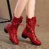 Bottes femme JUN HYUN en En cuir - Ref 3354367