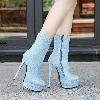 Bottes femme MELNIS en PU artificiel - Ref 3354372