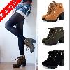 Bottes femme en PU artificiel - Ref 3354374