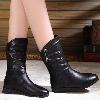 Bottes femme en PU artificiel - Ref 3354406