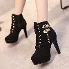 Bottes femme HALINFER en PU artificiel - Ref 3354438