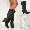 Bottes femme en PU artificiel - Ref 3354522