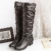 Bottes femme en PU artificiel - Ref 3354597