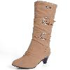  Bottes femme en PU artificiel - Ref 3354716