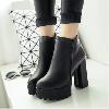 Bottes femme en PU artificiel - Ref 3354725