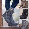Bottes femme en PU artificiel - Ref 3354834