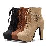 Bottes femme en PU artificiel - Ref 3354871