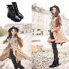 Bottes femme en PU artificiel - Ref 3354881