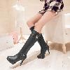 Bottes femme PAPILLON en PU artificiel - Ref 3355192