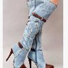Bottes femme en Denim - Ref 3355351