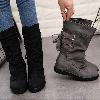 Bottes femme en PU artificiel - Ref 3355367