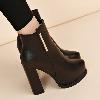 Bottes femme en PU artificiel - Ref 3355574