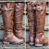 Bottes femme en PU artificiel - Ref 3355618