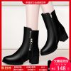 Bottes mi-saison femme Semelles en Caoutchouc - Ref 3249636