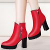 Bottes mi-saison femme Semelles en Caoutchouc - Ref 3251799