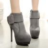 Bottines Femme en Daim avec Talons Hauts - Ref 2620