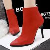 Bottines Femme Classique en daim avec Talons Hauts - Ref 2648