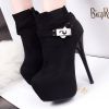 Bottines Femme en Daim avec Talons Hauts - Ref 2684