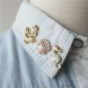 Broche en Alliage argent et plaqué or - Ref 1173840