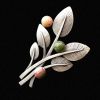 Broche femme en cristal naturel pierres semi-précieuses - Ref 1177219