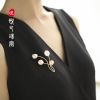 Broche en cristal naturel pierres semi-précieuses - Ref 1177654