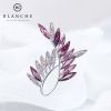 Broche femme BLANCHE en cristal autrichien - Ref 1182138
