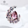 Broche femme BLANCHE en cristal autrichien - Ref 1188190