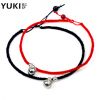 Chaine de cheville Couple YUKI Argentée - Ref 3102085