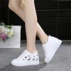 Chaussures de printemps femme en PU ronde avec lacets, Wedges, Génoise, étanche - loisir semelle caoutchouc Ref 994861