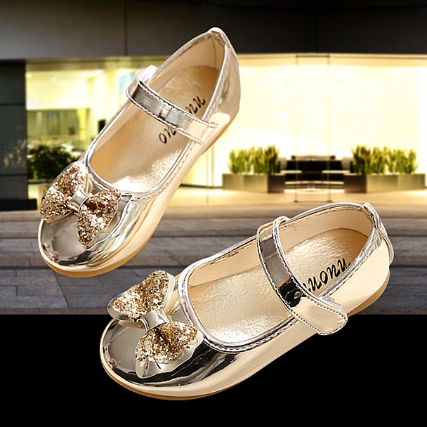 Chaussures enfants ronde paillette pour printemps - Ref 1011085