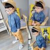 Chemise enfant à manche longue en toile - Ref 2083124