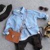 Chemise enfant à manche longue en toile - Ref 2083276