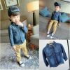 Chemise enfant à manche longue en toile - Ref 2083696