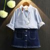 Chemise fille à manche longue - Ref 2084412
