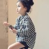 Chemise fille à manche longue en coton - Ref 2085113