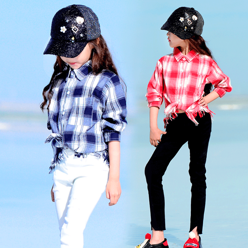 Chemise fille à manche longue - Ref 2086192