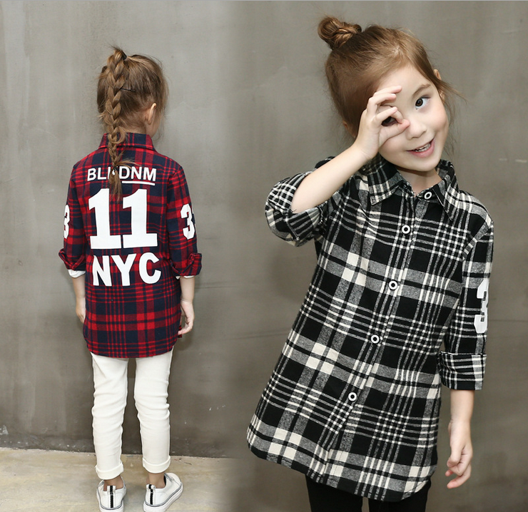 Chemise fille à manche longue - Ref 2086687