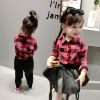Chemise fille à manche longue en coton - Ref 2088643