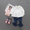 Chemise fille à manche longue en coton - Ref 2088740