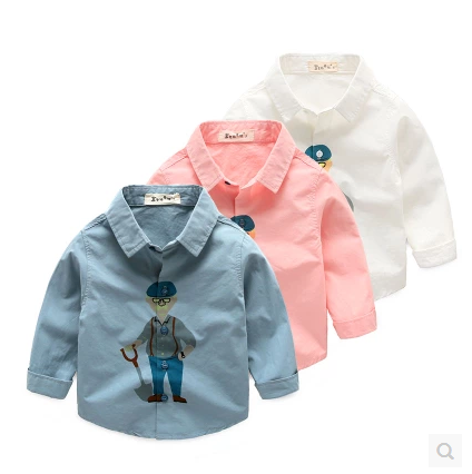 Chemise garçon JIAHAO à manche longue - Ref 2072696