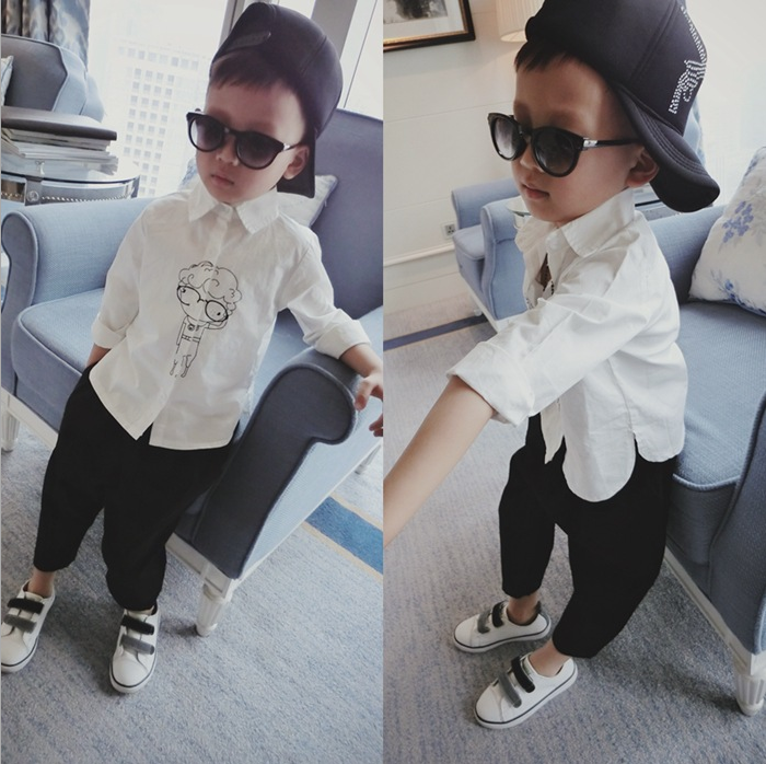 Chemise garçon à manche longue - Ref 2074839