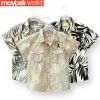 Chemise garçon MAYBES WORLD à manche courte - Ref 2077517