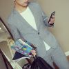 Costume homme en chanvre pour printemps - Ref 1578308